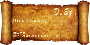 Dick Szandra névjegykártya